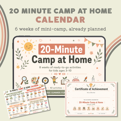 20 Minute Camp at Home Calendar